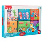 Carti si Birotica - Carti - Carti pentru copii - Carti pentru bebelusi - Set carti textile, fisher price, 6 bucati, dezvoltare vizuala, recunoastere forme, multicolor - Infinity.ro