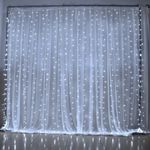 Casa si Gradina - Decoratiuni - Decoratiuni de sezon - Instalatie Tip Perdea, Cablu Negru, 480 LED-uri, IP65, 6*3m, Lumina Alba Calda/Rece, Albastra, Multicolora - Alb Rece - Infinity.ro