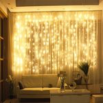 Casa si Gradina - Decoratiuni - Decoratiuni de sezon - Instalatie Tip Perdea, Cablu Negru, 480 LED-uri, IP65, 6*3m, Lumina Alba Calda/Rece, Albastra, Multicolora - Alb Rece - Infinity.ro