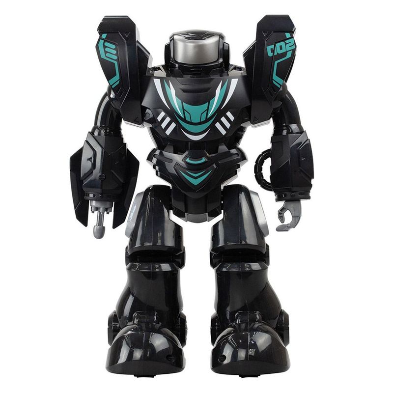 Jucarii, Copii si Bebe - Jucarii si jocuri - Vehicule si jucarii cu telecomanda - Roboti de jucarie - Robot cu telecomanda silverlit, ycoo robo blast one, lansator, alb si negru, control in 4 directii, 3 sageti incluse - Infinity.ro
