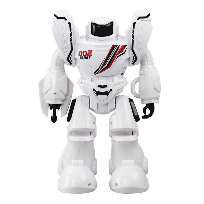 Jucarii, Copii si Bebe - Jucarii si jocuri - Vehicule si jucarii cu telecomanda - Roboti de jucarie - Robot cu telecomanda silverlit, ycoo robo blast one, lansator, alb si negru, control in 4 directii, 3 sageti incluse - Infinity.ro