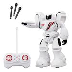 Jucarii, Copii si Bebe - Jucarii si jocuri - Vehicule si jucarii cu telecomanda - Roboti de jucarie - Robot cu telecomanda silverlit, ycoo robo blast one, lansator, alb si negru, control in 4 directii, 3 sageti incluse - Infinity.ro