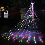 Casa si Gradina - Decoratiuni - Decoratiuni de sezon - Instalatie Solara de Craciun, Tip Perdea cu Stea, 350 LED-uri, IP44, Exterior/Interior, 3.5m - Infinity.ro