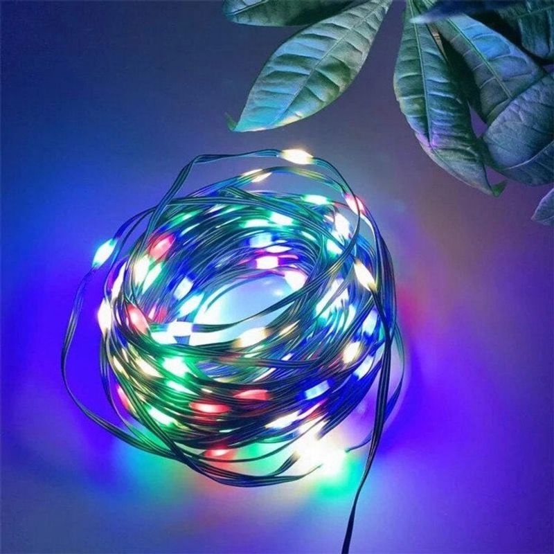 Casa si Gradina - Decoratiuni - Decoratiuni de sezon - Instalatie LED Liniara, pentru Craciun, 240 LED-uri, 30m, Exterior-Interior, IP44, Jocuri de Lumini, 4 Culori - Albastru - Infinity.ro