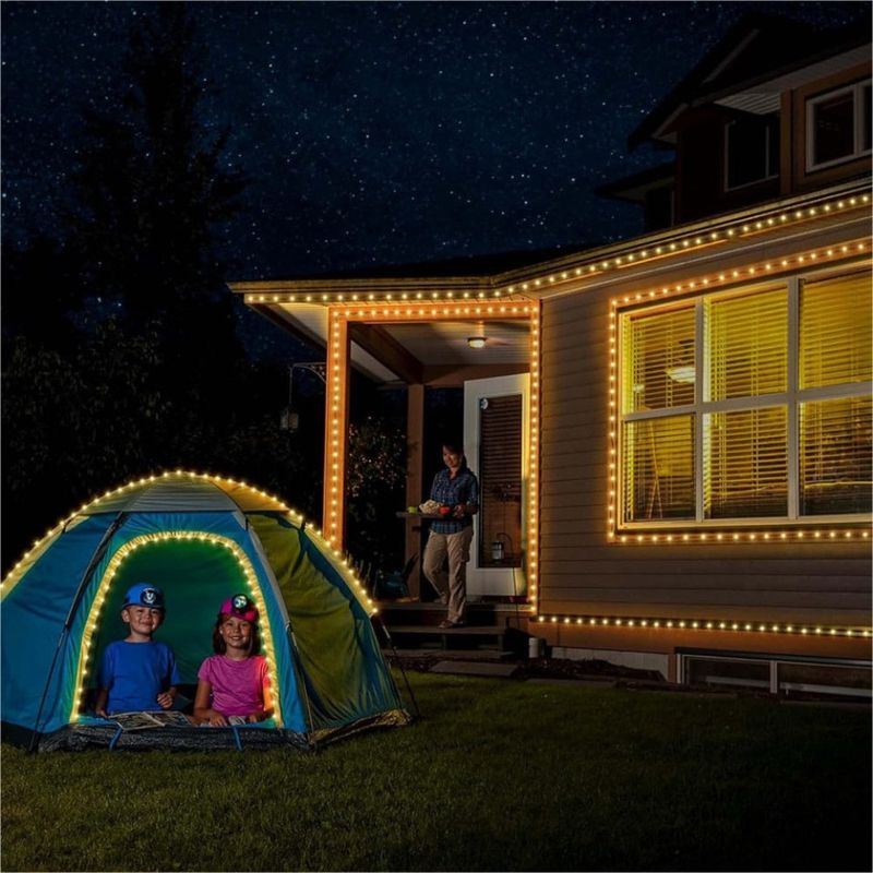 Casa si Gradina - Decoratiuni - Decoratiuni de sezon - Instalatie LED Liniara, pentru Craciun,  800 LED-uri, 100m, Exterior-Interior, IP44 - Infinity.ro