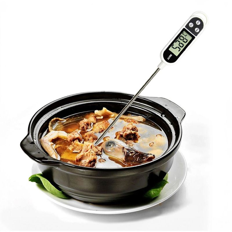 Casa si Gradina - Bucatarie si vesela - Ustensile bucatarie - Termometre bucatarie - Termometru digital, tp300, masurare temperatura 5-10 secunde, interval -50°c la 300°c, baterie inclusa, alb - Infinity.ro