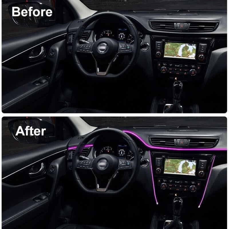 Auto si Moto - Electrice auto - Iluminare si semnalizare - Lumini ambientale - Fir RGB 5m lumina ambientala auto, alimentare cu mufa USB, 7 culori - Infinity.ro