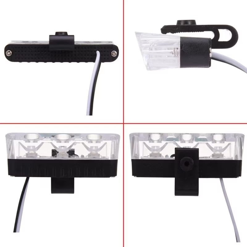 Casa si Gradina - Corpuri si surse de iluminat - Veioze si lampi - Lampi de veghe - Set 4 lumini LED de avertizare rosu-albastru pentru grila, functii stroboscop, 36W, 12V - Infinity.ro