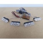 Casa si Gradina - Corpuri si surse de iluminat - Veioze si lampi - Lampi de veghe - Set 4 lumini LED de avertizare rosu-albastru pentru grila, functii stroboscop, 36W, 12V - Infinity.ro