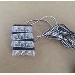 Casa si Gradina - Corpuri si surse de iluminat - Veioze si lampi - Lampi de veghe - Set 4 lumini LED de avertizare rosu-albastru pentru grila, functii stroboscop, 36W, 12V - Infinity.ro