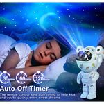 Casa si Gradina - Corpuri si surse de iluminat - Veioze si lampi - Lampi de veghe copii - Proiector bluetooth LED RGB in forma de astronaut cu sunete si lumini, telecomanda, stickere autoadezive, alb - Infinity.ro