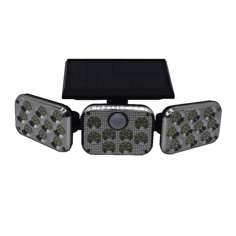 Casa si Gradina - Corpuri si surse de iluminat - Iluminat exterior - Lampi solare - Proiector solar 148 LED, 6500K, baterie 2400mAh, IP44, lumina alb-rece, negru - Infinity.ro