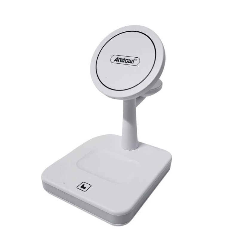 Laptop, Telefoane si Tablete - Telefoane mobile si accesorii - Accesorii Telefoane - Incarcatoare telefoane - Incarcator wireless 4 in 1 Andowl 991, 25W, compatibil cu iPhone, iWatch, Airpod Pro 2 3 - Infinity.ro