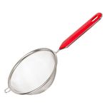 Casa si Gradina - Bucatarie si vesela - Ustensile bucatarie - Site bucatarie, strecuratori si accesorii - Strecuratoare metalica, 12cm, maner rosu - Infinity.ro