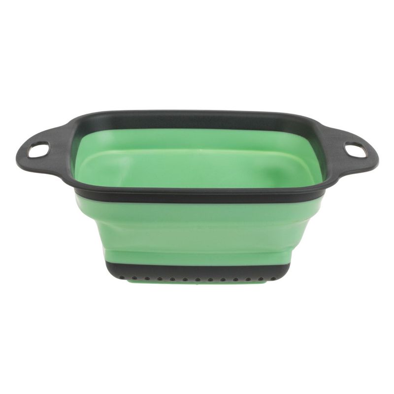 Casa si Gradina - Bucatarie si vesela - Ustensile bucatarie - Site bucatarie, strecuratori si accesorii - Strecuratoare pliabila, model 24 x 18cm, culoare gri si verde lime - Infinity.ro