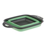 Casa si Gradina - Bucatarie si vesela - Ustensile bucatarie - Site bucatarie, strecuratori si accesorii - Strecuratoare pliabila, model 24 x 18cm, culoare gri si verde lime - Infinity.ro
