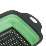Casa si Gradina - Bucatarie si vesela - Ustensile bucatarie - Site bucatarie, strecuratori si accesorii - Strecuratoare pliabila, model 24 x 18cm, culoare gri si verde lime - Infinity.ro