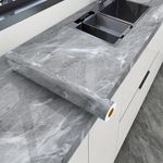 Carti si Birotica/Papetarie/Hartie si topuri/Autocolant - Folie autoadeziva imitatie marmura pentru bucatarie si baie, dimensiune 60 x 300 cm, Gri - Infinity.ro