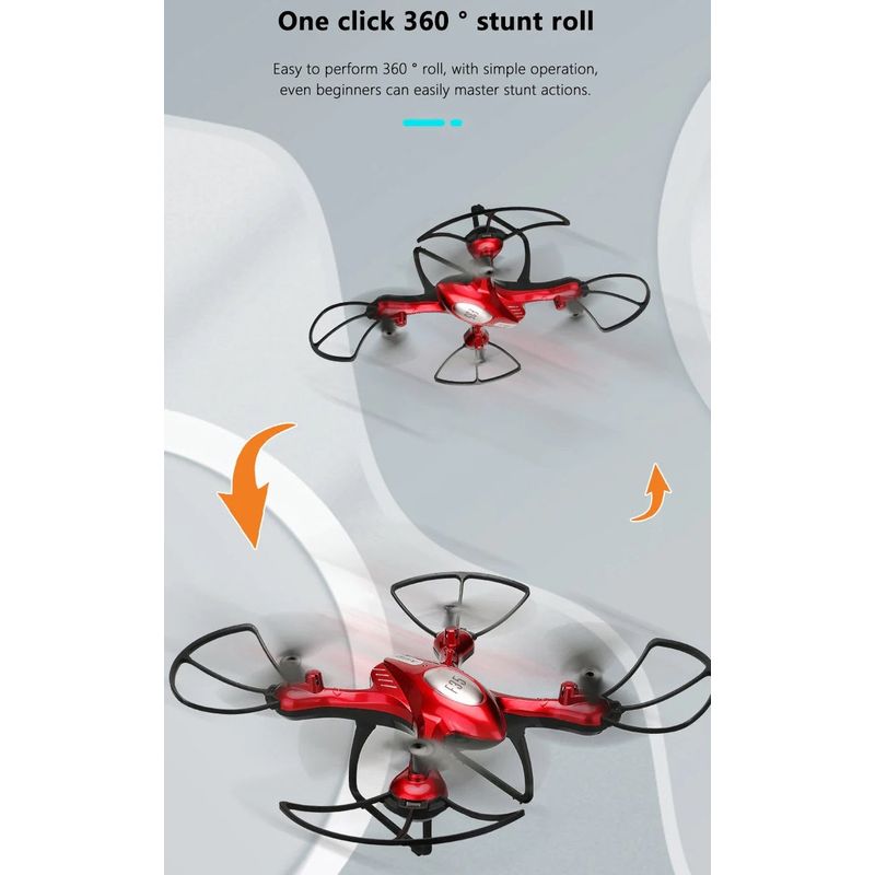 TV, Audio-Video si Foto - Camere de actiune si drone - Drone - Drona cu camera video 4K, F35, baterie 3.7V 600mAh, timp zbor 9 minute, 30 m distanta, rosu - Infinity.ro