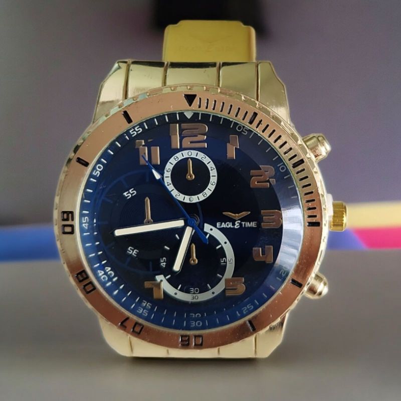 Fashion, accesorii si bijuterii - Barbati - Bijuterii barbati - Ceasuri barbati - Ceas elegant barbatesc, bratara metalica aurie, mecanism quartz, display analog - Infinity.ro