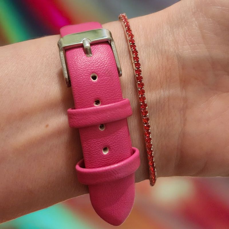 Fashion, accesorii si bijuterii - Femei - Bijuterii femei - Ceasuri femei - Set ceas casual de dama cu bratara inclusa, mecanism quartz, display analog, bratara roz lucios, inchidere catarama - Infinity.ro