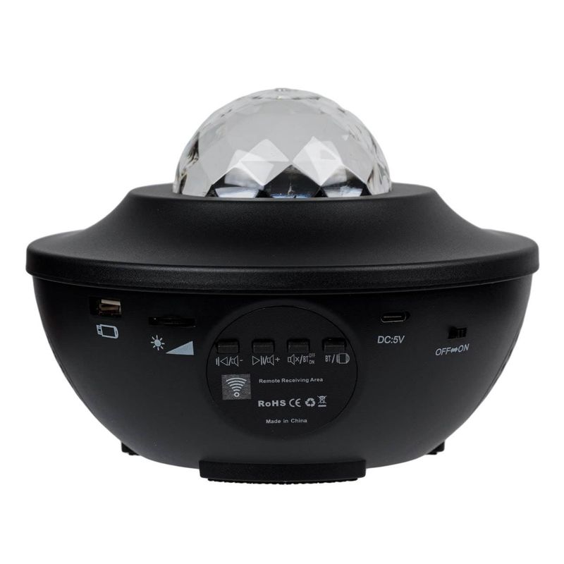 Casa si Gradina - Corpuri si surse de iluminat - Iluminat comercial si industrial - Proiectoare si lampi de lucru - Proiector led camera, model cu telecomanda, functii luminozitate si redare muzica, negru - Infinity.ro