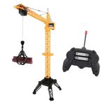 Jucarii, Copii si Bebe - Jucarii si jocuri - Vehicule si jucarii cu telecomanda - Masinute - Macara cu telecomanda, rc, inaltime totala 120cm, rotire 360°, baterii aa, galbena - Infinity.ro