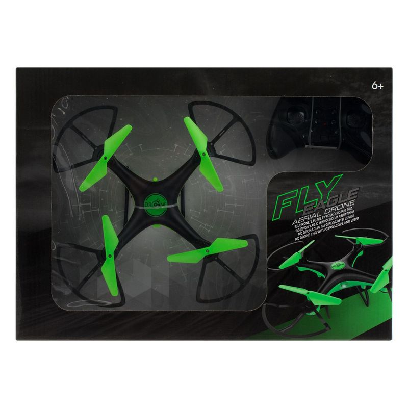 TV, Audio-Video si Foto - Camere de actiune si drone - Drone - Drona cu telecomanda, dual color, tehnologie 2.4ghz, functie headless, rotire 360º, negru/verde lime, baterie inclusa - Infinity.ro