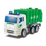 Jucarii, Copii si Bebe - Jucarii si jocuri - Vehicule si jucarii cu telecomanda - Masinute - Camion jucarie reciclare, gunoiere, verde, sunet si lumini, 3 baterii incluse - Infinity.ro