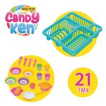 Jucarii, Copii si Bebe - Jucarii si jocuri - Jucarii de rol - Bucatarii copii - Set jucarie uscator vase, candy ken, 21 piese, multicolor - Infinity.ro