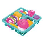 Jucarii, Copii si Bebe - Jucarii si jocuri - Jucarii de rol - Bucatarii copii - Set jucarie uscator vase, candy ken, 21 piese, multicolor - Infinity.ro