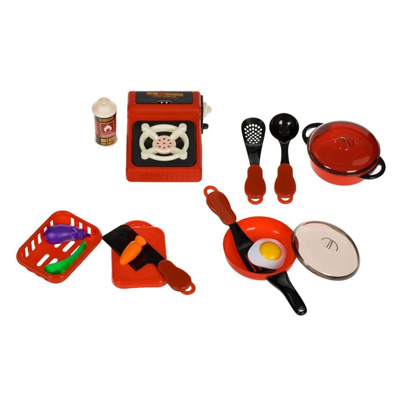 Jucarii, Copii si Bebe - Jucarii si jocuri - Jucarii de rol - Bucatarii copii - Set bucatarie, 12 piese, multicolor, accesorii gatit, jucarie pentru copii - Infinity.ro
