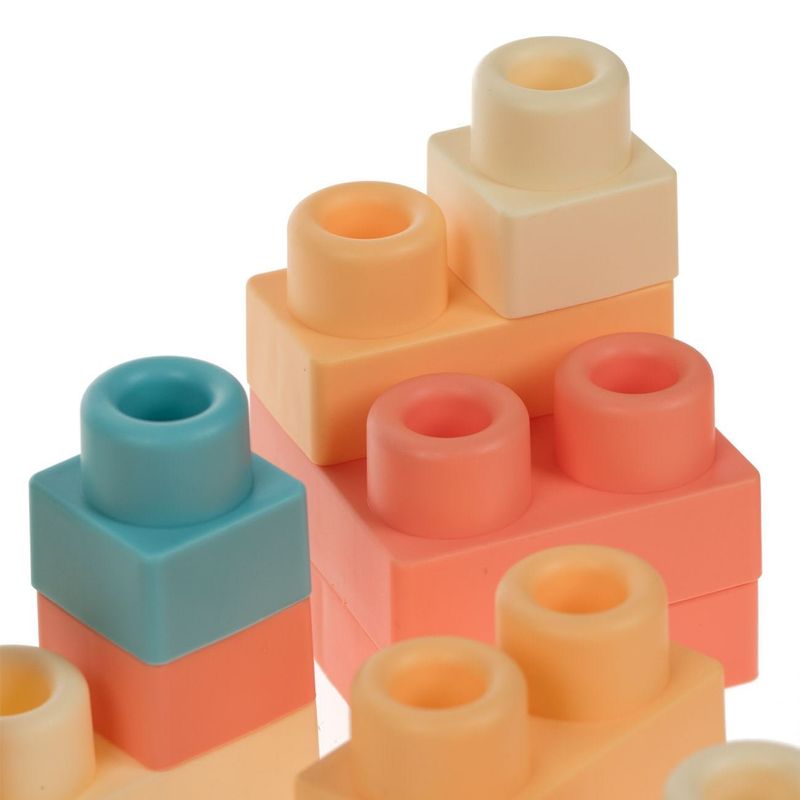 Jucarii, Copii si Bebe - Jucarii si jocuri - Jucarii & jocuri educative - Jocuri si jucarii educative - Jucarie educationala constructie, set 32 piese, multicolor, material moale - Infinity.ro