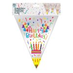 Casa si Gradina - Decoratiuni - Decoratiuni petrecere - Accesorii pentru petrecere - Set stegulete petrecere, happy birthday, 4.8m, 15 bucati, multicolor - Infinity.ro