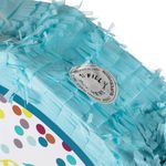 Casa si Gradina/Decoratiuni/Decoratiuni petrecere/Accesorii pentru petrecere - Piniata rotunda, imprimeu happy birthday, albastru, 44 x 11cm - Infinity.ro