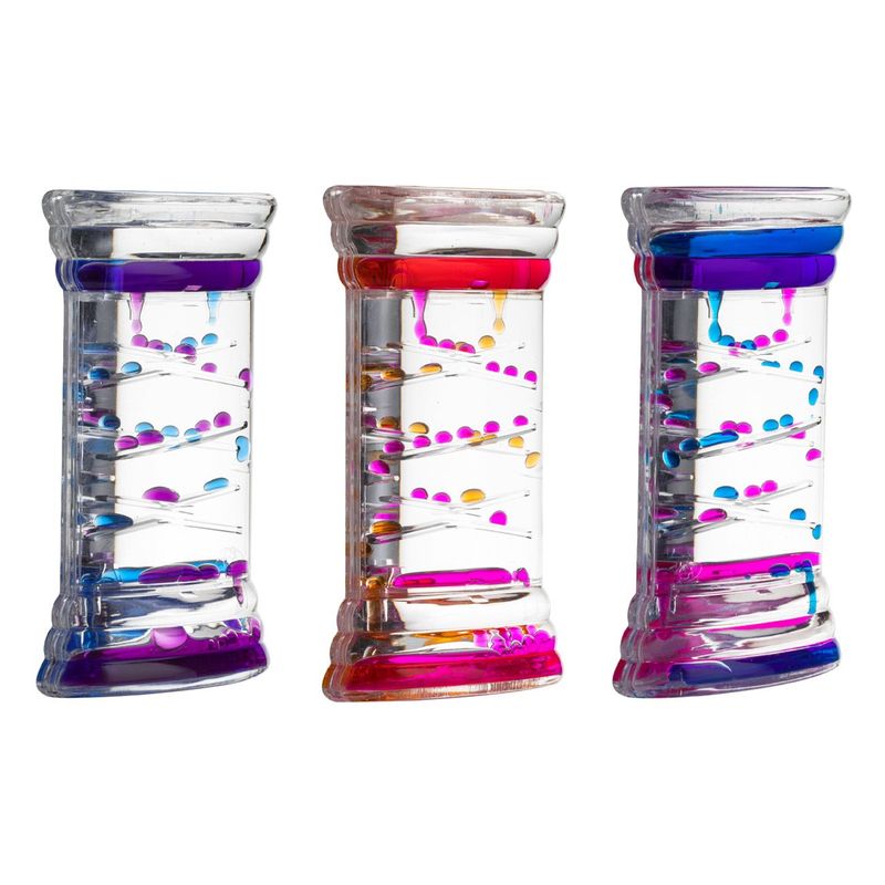 Casa si Gradina - Decoratiuni - Obiecte decorative - Accesorii decorative - Clepsidra plastic, model transparent, multicolor, dimensiuni 9 x 4 x 14cm - Infinity.ro