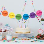 Casa si Gradina - Decoratiuni - Decoratiuni petrecere - Bannere si ghirlande decorative - Ghirlanda hartie, model sfere, lungime 4m, multicolor, set 12 bucati - Infinity.ro