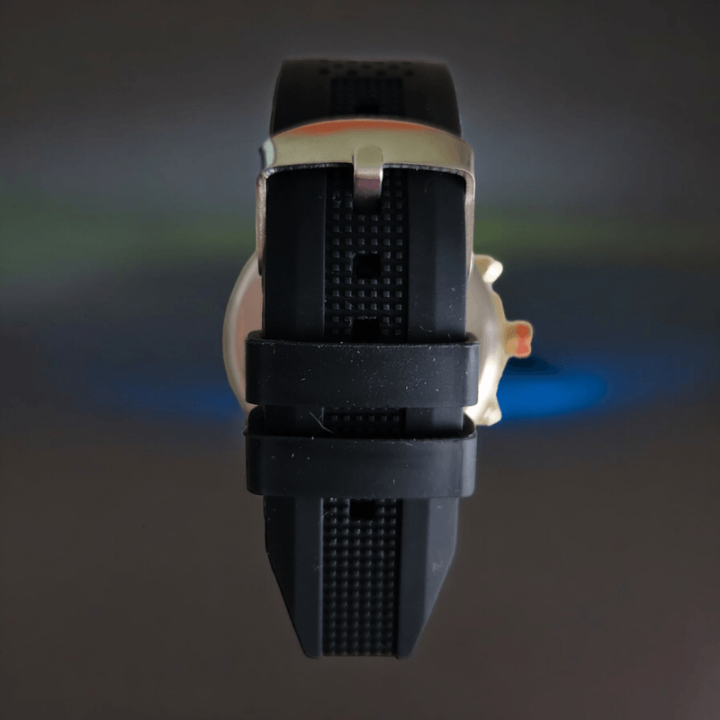 Fashion, accesorii si bijuterii - Barbati - Bijuterii barbati - Ceasuri barbati - Ceas casual barbatesc, cadran cu reflexe negru-albastru, curea din silicon, display analog, mecanism quartz - Infinity.ro