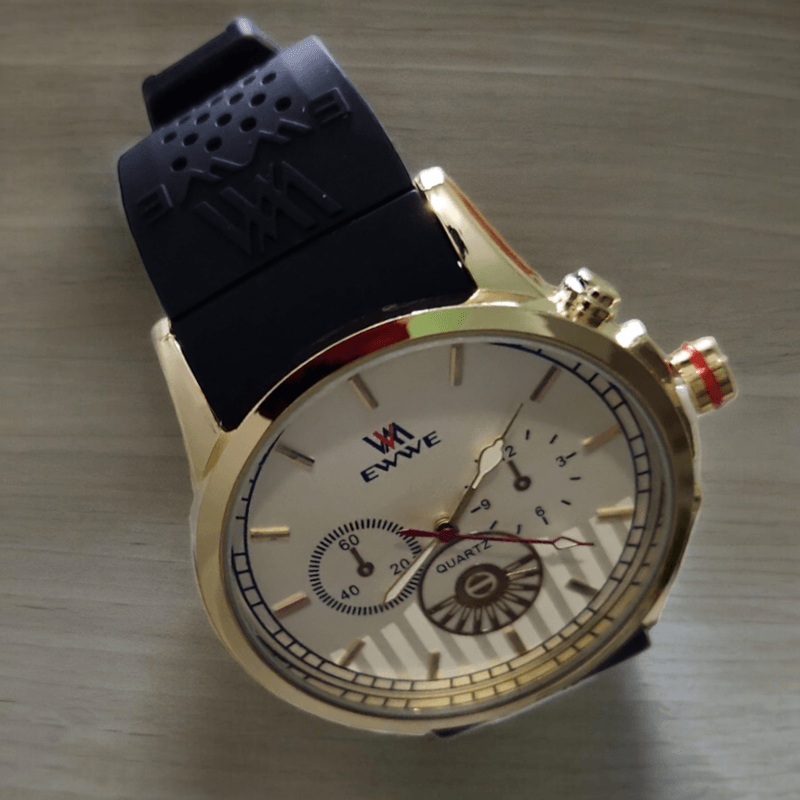 Fashion, accesorii si bijuterii - Barbati - Bijuterii barbati - Ceasuri barbati - Ceas casual barbatesc, display analog, mecanism quartz, curea neagra din silicon - Infinity.ro