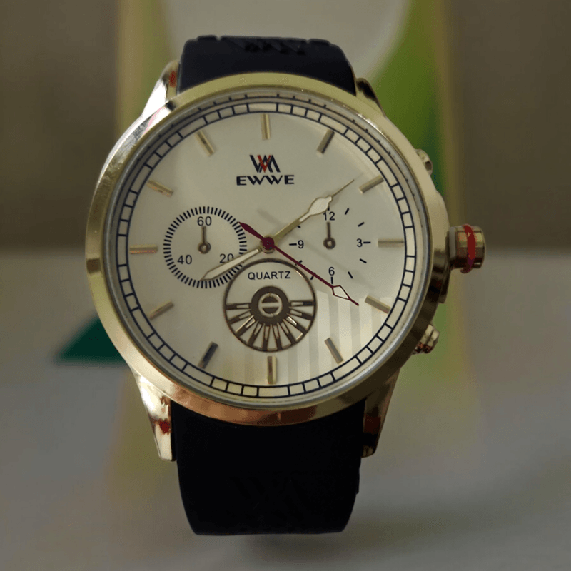 Fashion, accesorii si bijuterii - Barbati - Bijuterii barbati - Ceasuri barbati - Ceas casual barbatesc, display analog, mecanism quartz, curea neagra din silicon - Infinity.ro