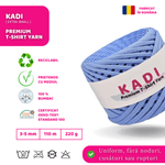 Casa si Gradina - Decoratiuni - DIY - Articole mercerie - Fir panglica pentru crosetat tricotat si macrame, KaDi Extra Small, 3-5 mm, 110 m, 100% bumbac, culoare Albastru Cerului - Infinity.ro