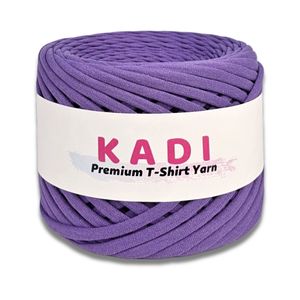 Fir panglica pentru crosetat tricotat si macrame, KaDi Large, 9-11 mm, 110 m, 100% bumbac, culoare Violet