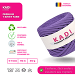 Casa si Gradina - Decoratiuni - DIY - Articole mercerie - Fir panglica pentru crosetat tricotat si macrame, KaDi Large, 9-11 mm, 110 m, 100% bumbac, culoare Violet - Infinity.ro