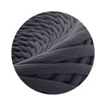 Casa si Gradina - Decoratiuni - DIY - Articole mercerie - Fir panglica pentru crosetat tricotat si macrame, KaDi Medium, 7-9 mm, 110 m, 100% bumbac, culoare Gri Inchis - Infinity.ro