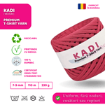 Casa si Gradina - Decoratiuni - DIY - Articole mercerie - Fir panglica pentru crosetat tricotat si macrame, KaDi Medium, 7-9 mm, 110 m, 100% bumbac, culoare Viva Magenta - Infinity.ro