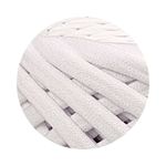 Casa si Gradina - Decoratiuni - DIY - Articole mercerie - Fir panglica pentru crosetat tricotat si macrame, KaDi Medium, 7-9 mm, 110 m, 100% bumbac, culoare Alb - Infinity.ro