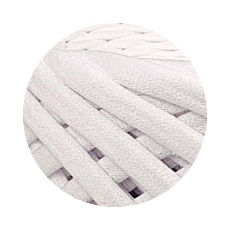 Casa si Gradina - Decoratiuni - DIY - Articole mercerie - Fir panglica pentru crosetat tricotat si macrame, KaDi Small, 5-7 mm, 110 m, 100% bumbac, culoare Alb - Infinity.ro