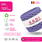 Casa si Gradina - Decoratiuni - DIY - Articole mercerie - Fir panglica pentru crosetat tricotat si macrame, KaDi Extra Small, 3-5 mm, 110 m, 100% bumbac, culoare Very Peri - Infinity.ro