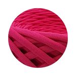 Casa si Gradina - Decoratiuni - DIY - Articole mercerie - Fir panglica pentru crosetat tricotat si macrame, KaDi Medium, 7-9 mm, 110 m, 100% bumbac, culoare Fucsia - Infinity.ro