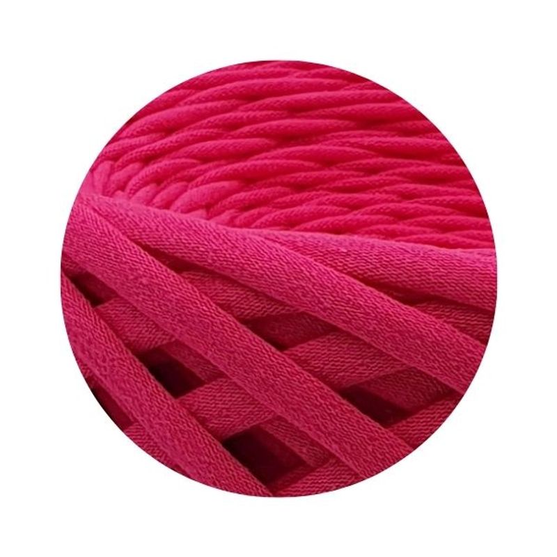 Casa si Gradina - Decoratiuni - DIY - Articole mercerie - Fir panglica pentru crosetat tricotat si macrame, KaDi Medium, 7-9 mm, 110 m, 100% bumbac, culoare Fucsia - Infinity.ro